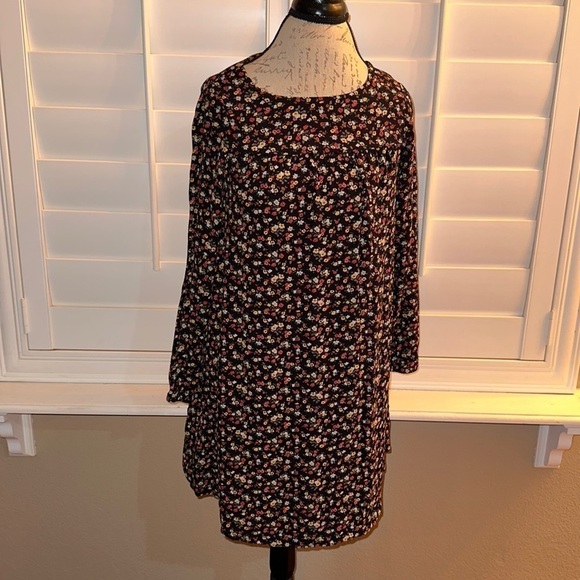 The Nines by HATCH Long Sleeve Crepe Maternity Dress Floral Print - Picture 1 of 10